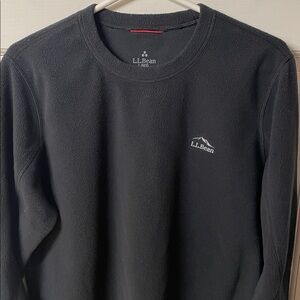 L.L. Bean Fleece Base Layer Crew, Long-Sleeve cozy black shirt men’s size L
